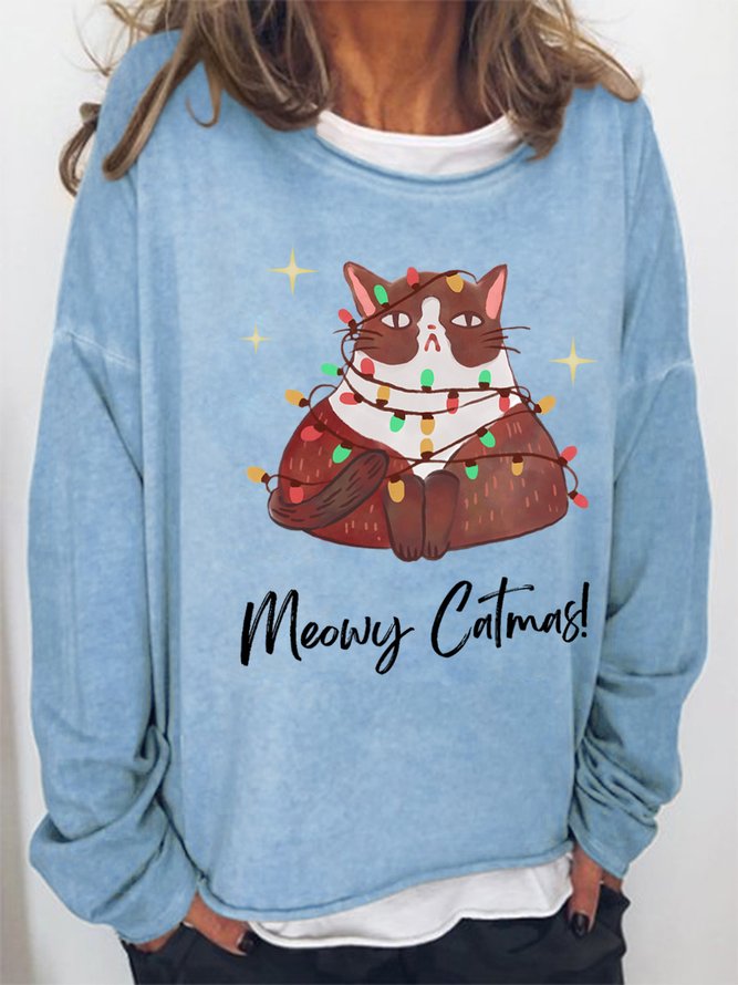 Lilicloth X Marrium Meowy Catmas Women‘s Christmas Cat Sweatshirts