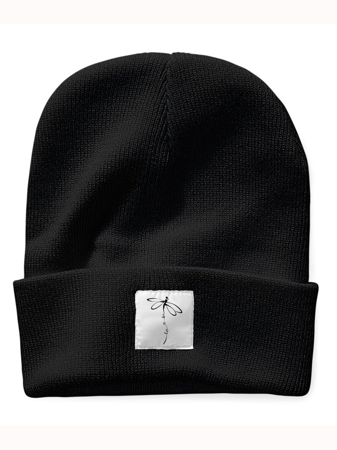 Let It Be Butterfly Animal Graphic Beanie Hat
