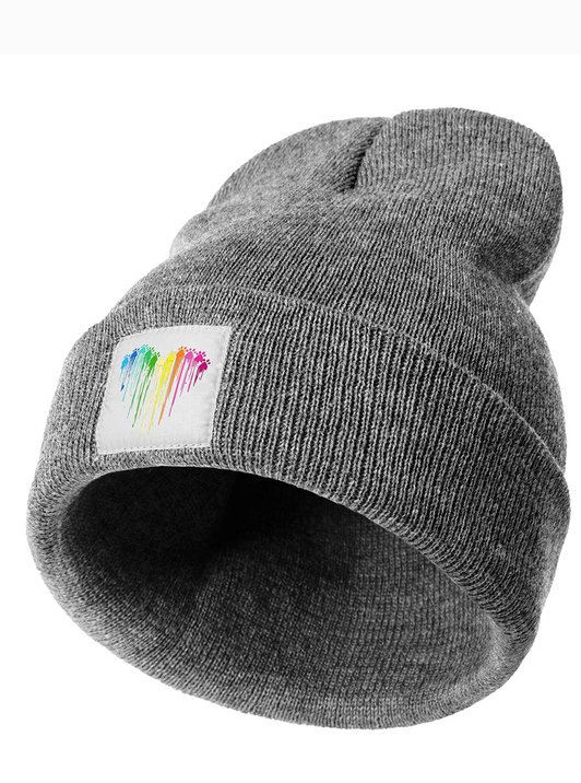 Colorful Dog Paw Animal Graphic Beanie Hat