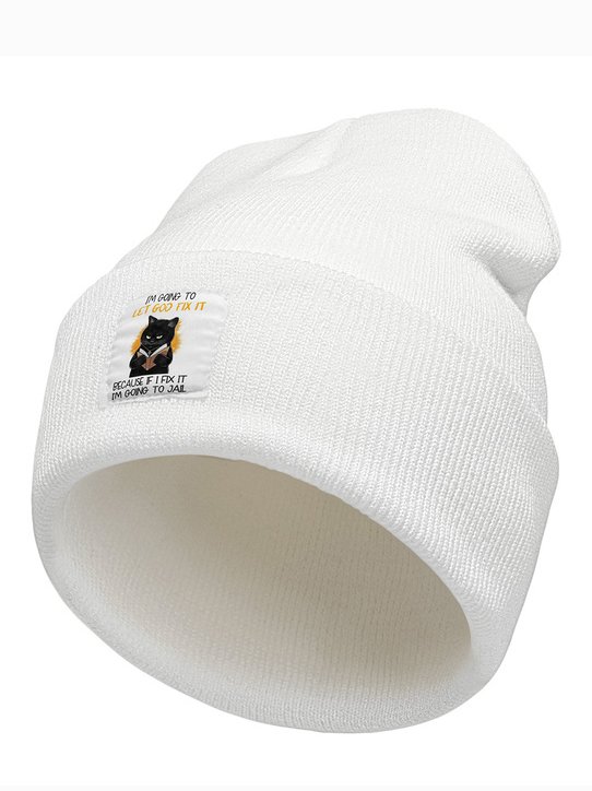 I’ll Going To Let God Fix It Cat Animal Graphic Beanie Hat