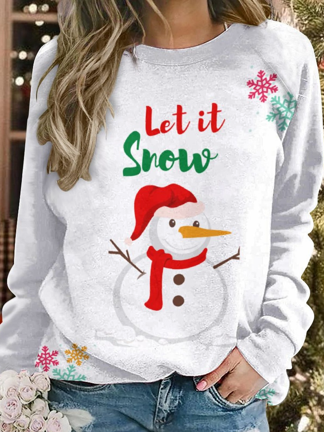 Lilicloth X Marrium Let It Snow Christmas Snowman Women's Sweatshirts