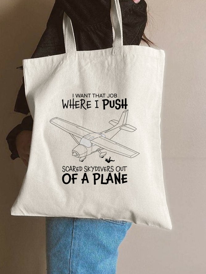 Lilicloth X Roxy I Want That Job Where I Push Scared Skydivers Out Of A Plane Shopping Totes