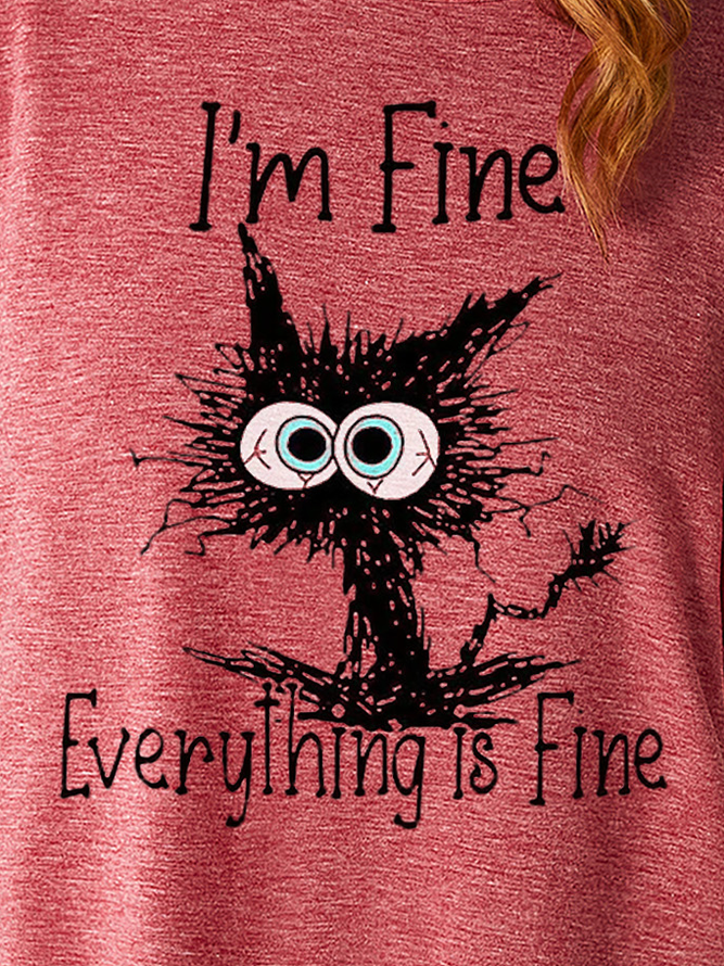 Women's I'm Fine Everything Is Fine Long Sleeve Top