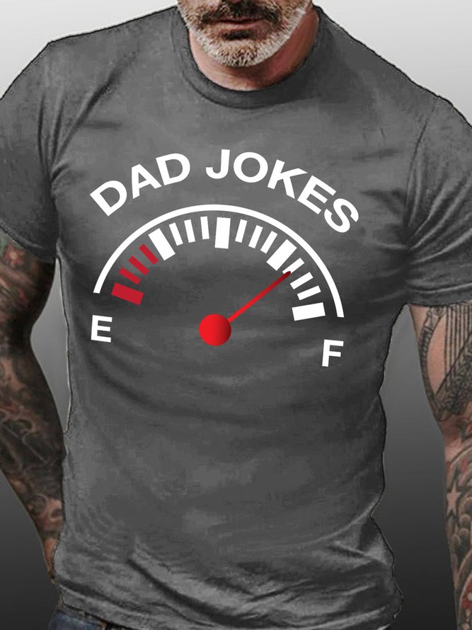 Lilicloth X Hynek Rajtr Dad Jokes With Fuel Gauge Men's T-Shirt