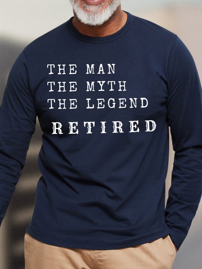 Lilicloth X Kat8lyst The Man The Myth The Legend Retired Men's Long Sleeve T-Shirt