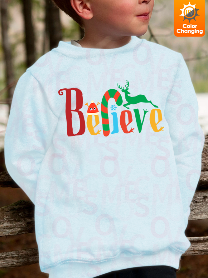 Lilicloth X Jessanjony Unisex Believe UV Color Changing Children Sweatshirt Children Sweatshirt