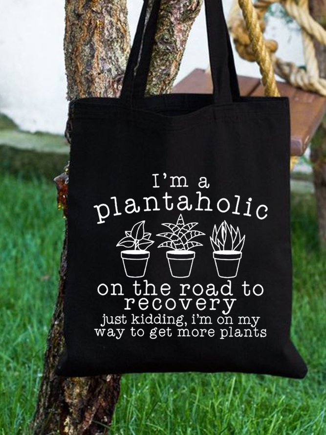 Funny Plantaholic Gardener Plant Lover Plant Graphic Shopping Tote