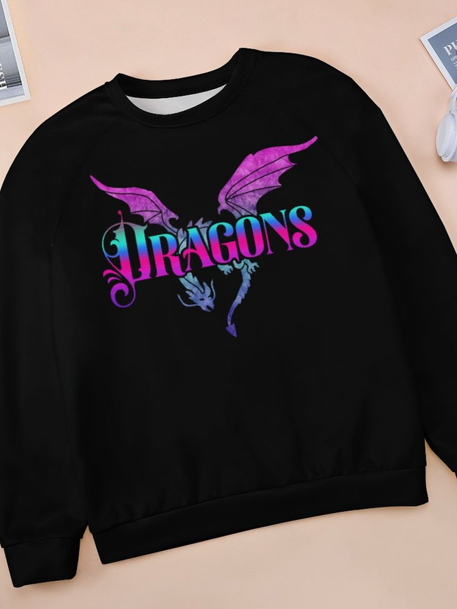 Lilicloth X Paula Dragons Women's Raglan Sleeve Sweatshirt