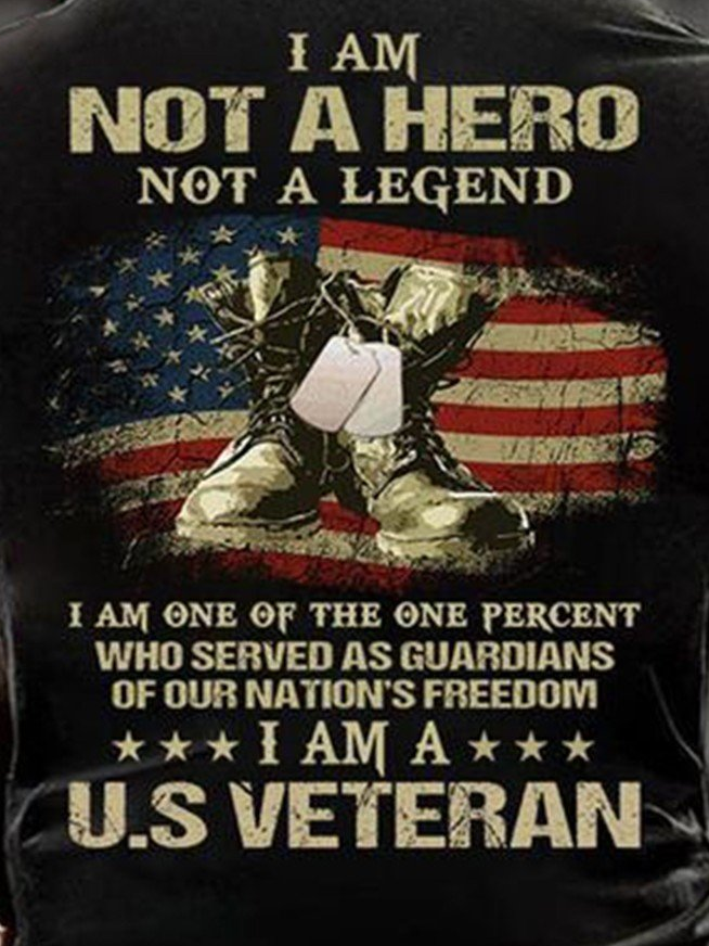 Men's Us Veteran I Am Not A Hero Not A Legend Classic T-Shirt