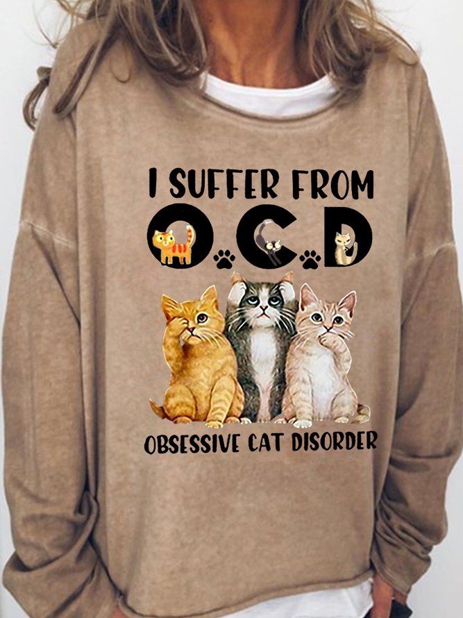 I Suffer From Ocd Obsessive Cat Disorder Women's Cats Sweatshirt