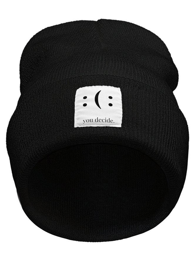 Simile Or Sad You Decide Funny Graphic Beanie Hat
