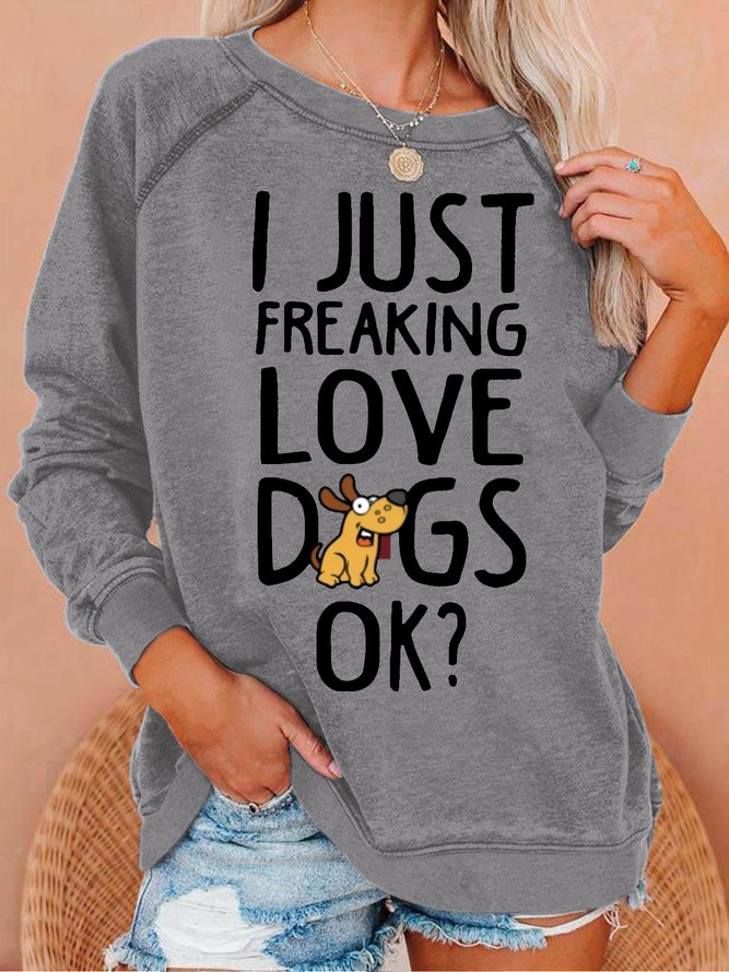 Womens Funny Dog Lover GiftCasual Sweatshirt
