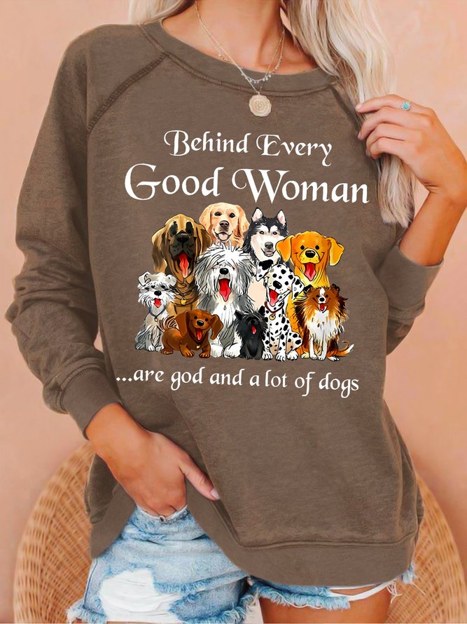 Womens Dog Lover Casual Sweatshirt