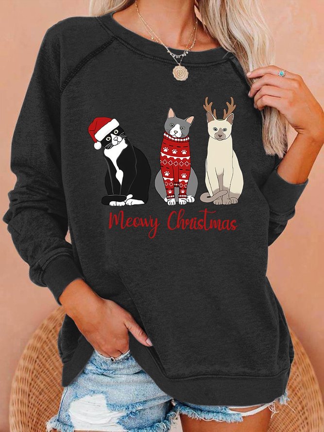 Meowy Christmas Women's Sweatshirt