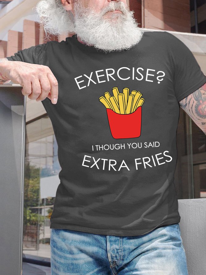 Lilicloth X Hynek Rajtr Exercise I Though You Said Extra Fries Men's T-Shirt
