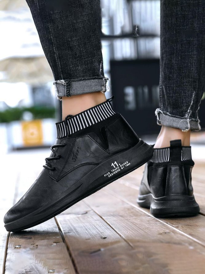 Men's Split Joint Slip On Casual Shoes