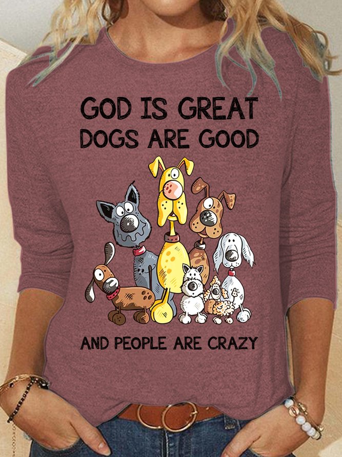 Womens Dog Lover Letters Top