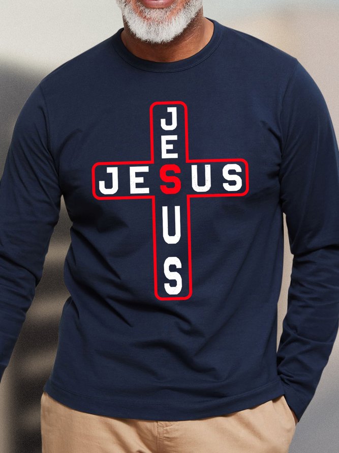 Lilicloth X Abu Jesus Cross Men's Long Sleeve T-Shirt