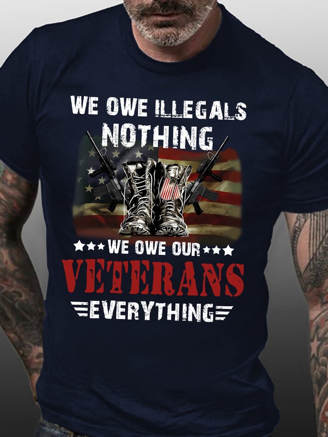 Mens Veterans Cotton Casual T-Shirt