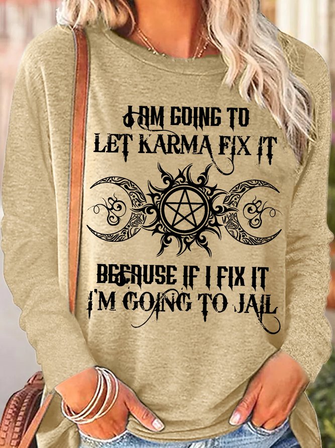 Women's Funny I'm Going Witches Long Sleeve Top