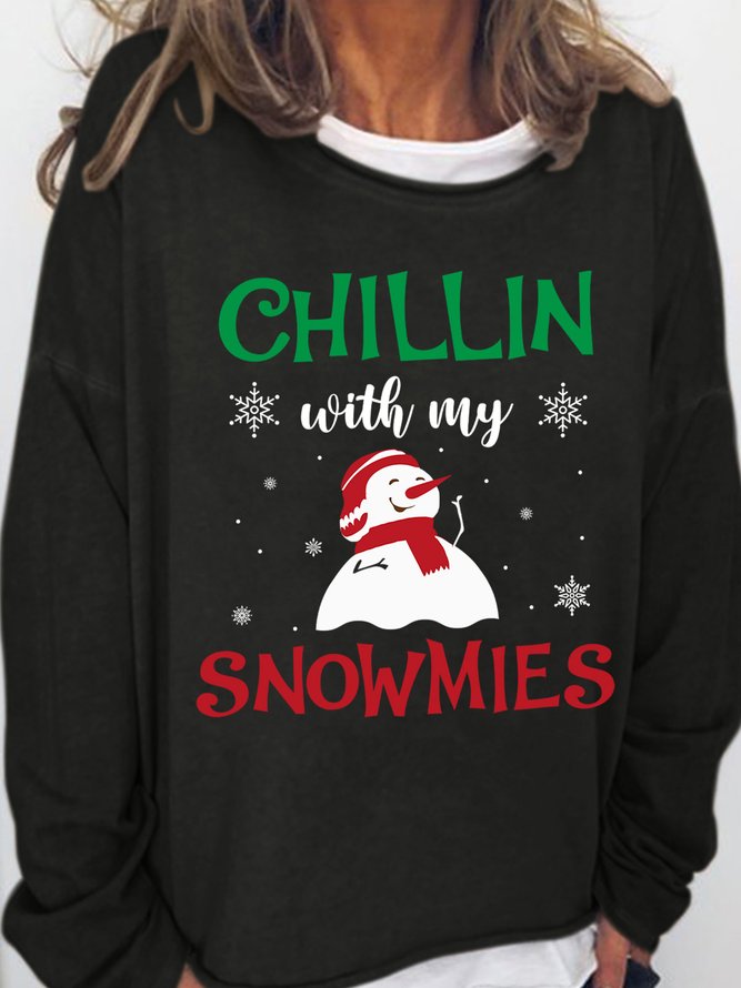 Lilicloth X Manikvskhan Chillin With My Snowmies Christmas Women's Sweatshirt