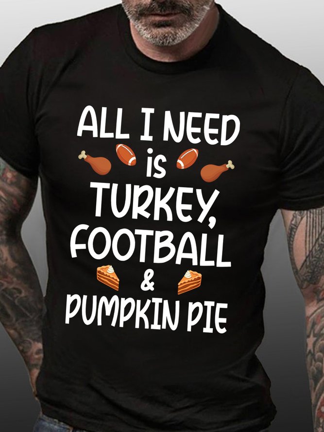 Lilicloth X Hynek Rajtr All I Need Is Turkey Football And Pumpkin Pie Men's T-Shirt