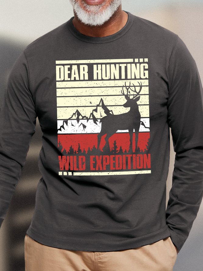 Lilicloth X Jessanjony Dear Hunting Wild Expedition Men's Long Sleeve T-Shirt