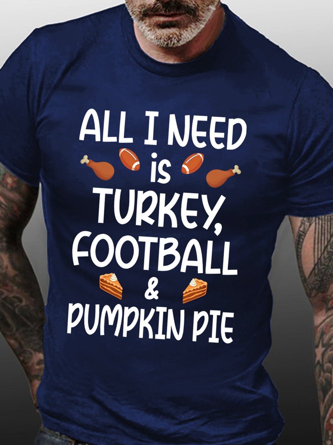 Lilicloth X Hynek Rajtr All I Need Is Turkey Football And Pumpkin Pie Men's T-Shirt