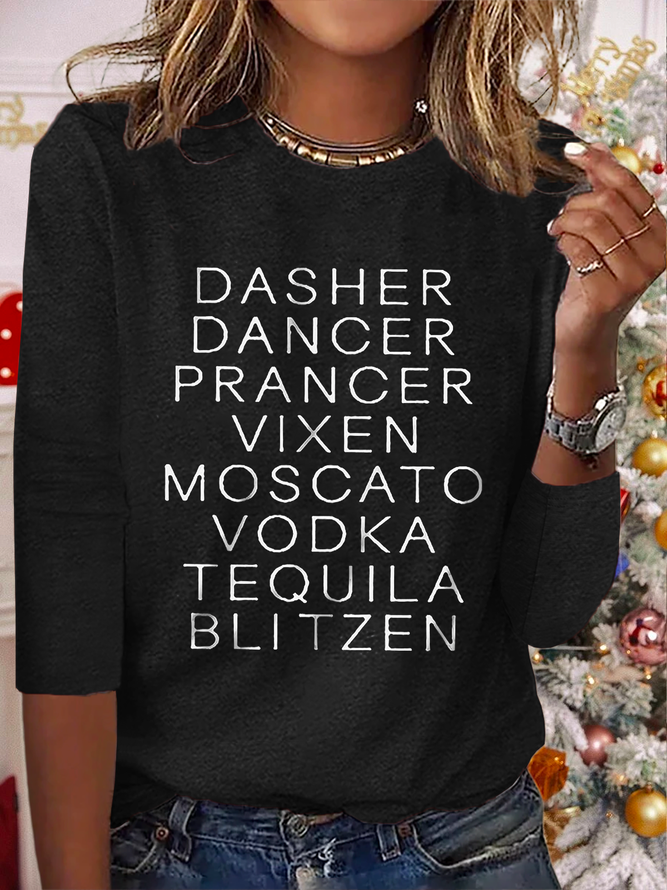 Christmas Dasher Dancer Casual T-Shirt