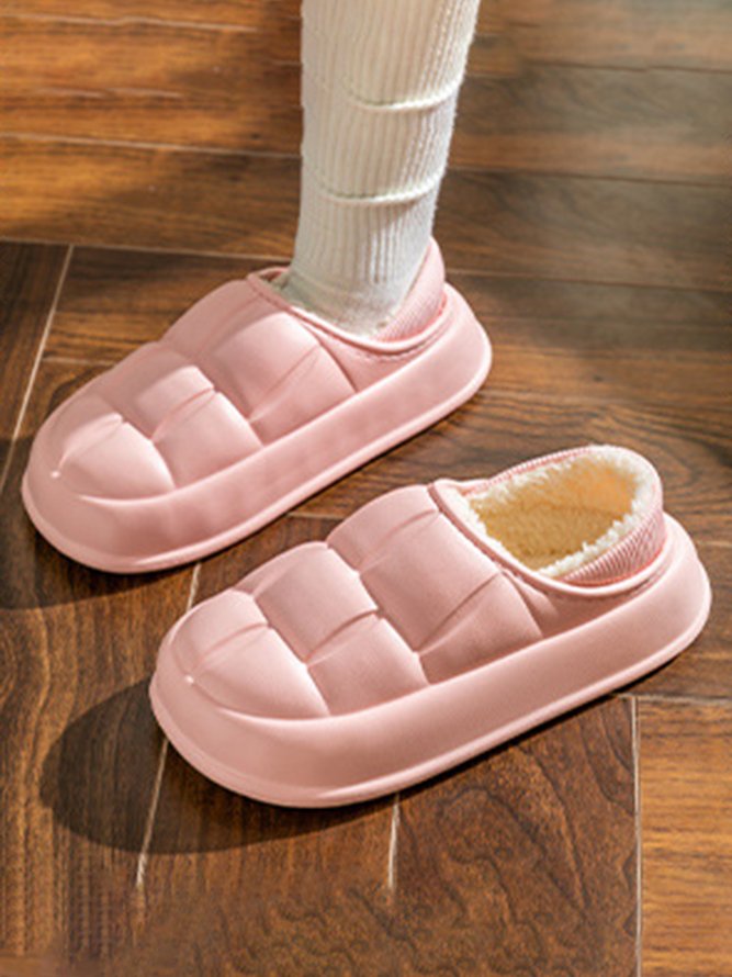 Waterproof Couple EVA Fleece Home Slippers