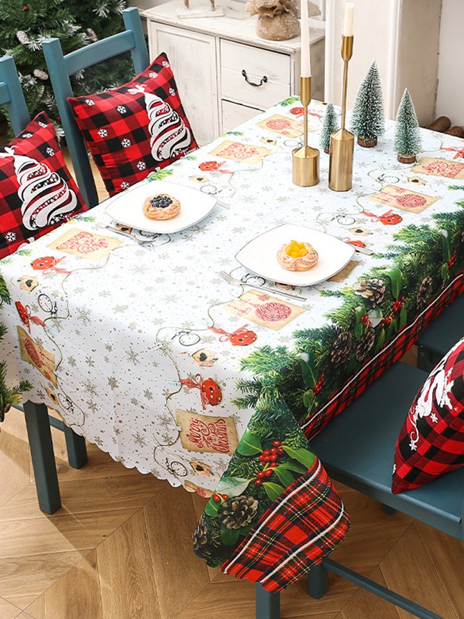 Creative Christmas Printed Tablecloths Table Runners Party Decorations