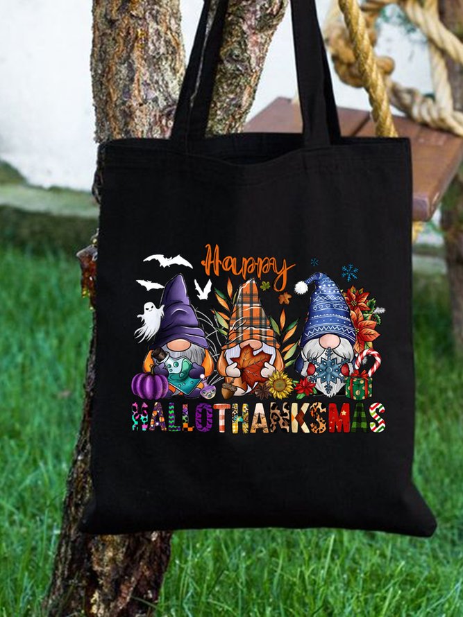 Happy Hallo Thanks Mas Halloween Graphic Shopping Tote Bag