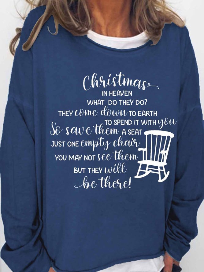 Women Christmas in heaven Simple Sweatshirt