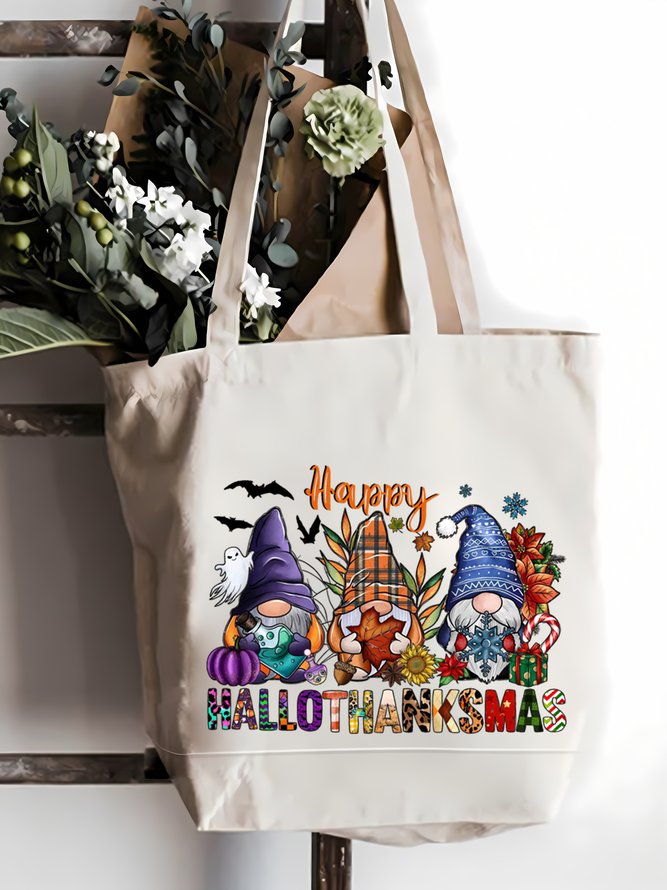 Happy Hallo Thanks Mas Halloween Graphic Shopping Tote Bag