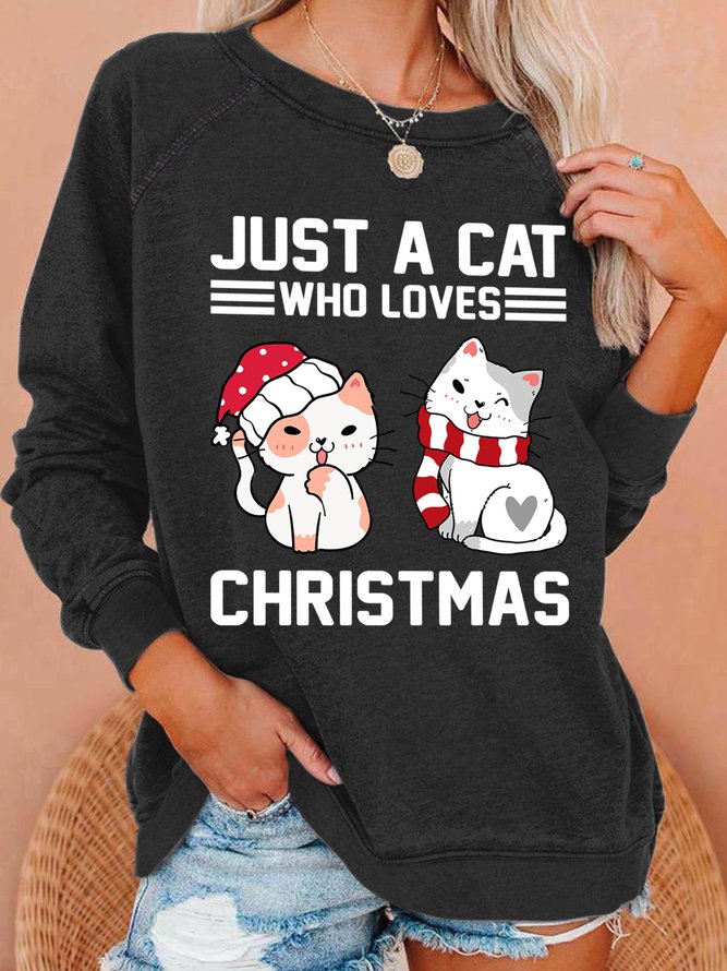 Lilicloth X Jessanjony Just A Cat Who Loves Christmas Women's Sweatshirt