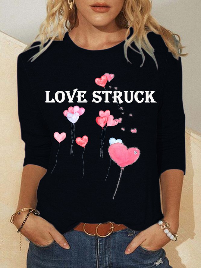 Women's Valentine's Day Regular Fit Cotton Sweatshirt
