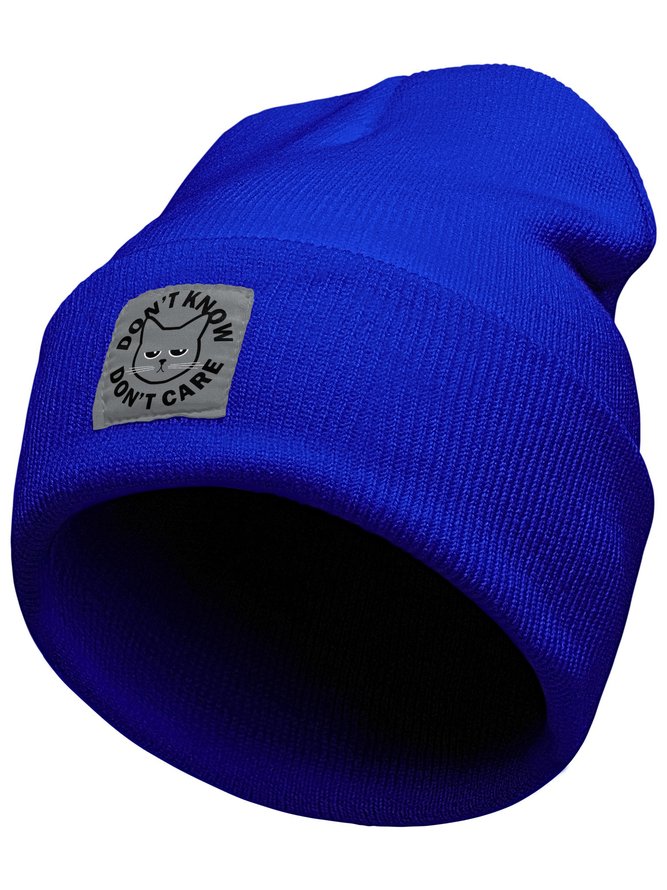 Don't Know Don't Care Animal Graphic Beanie Hat