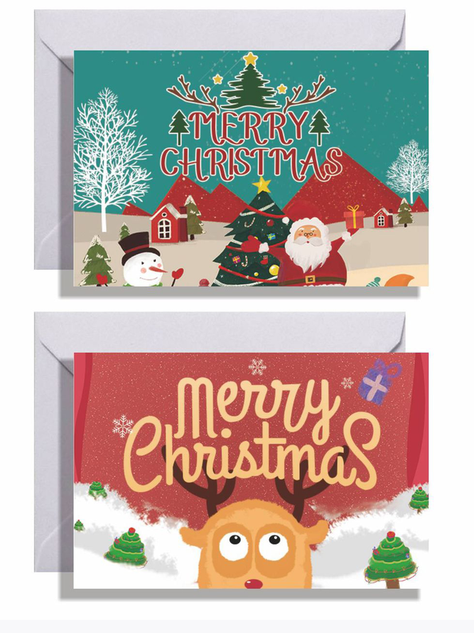 Merry Christmas 6 Pack Christmas Gift Card Sets