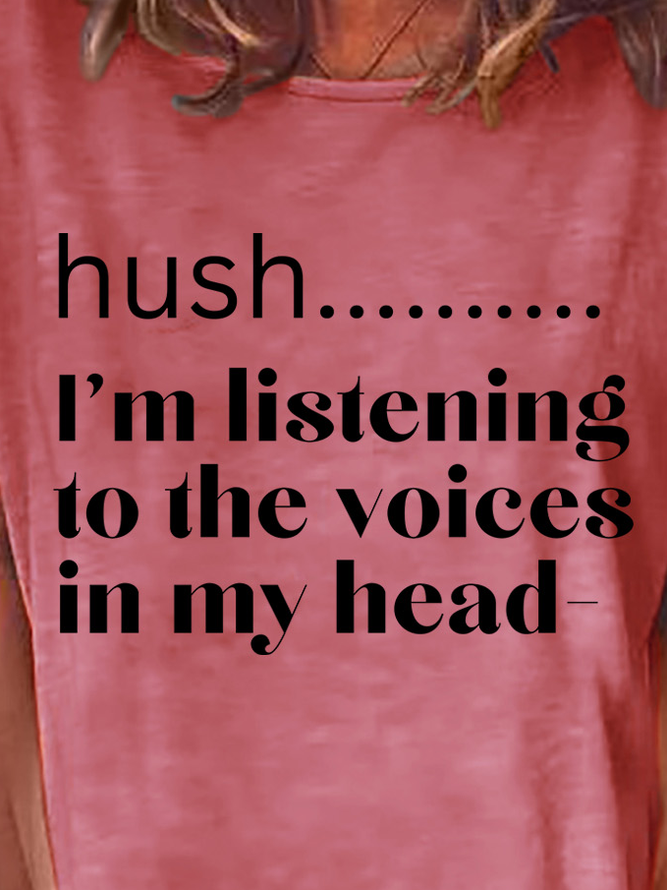 Lilicloth X Kat8lyst Hush I'm Listing To The Voices In My Head Womens T-Shirt