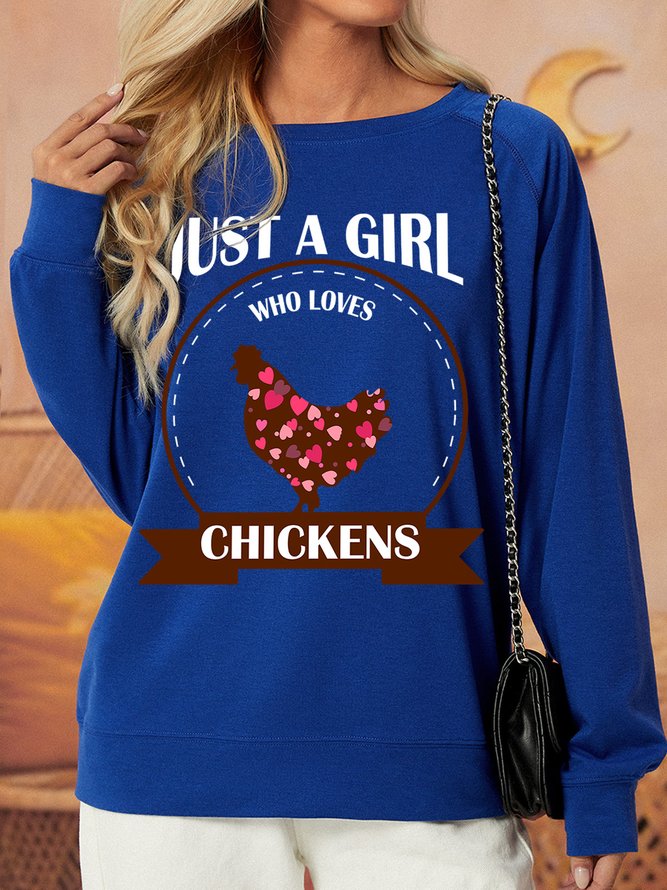 Lilicloth X Jessanjony Just A Girl How Loves Chickens Womens Sweatshirt