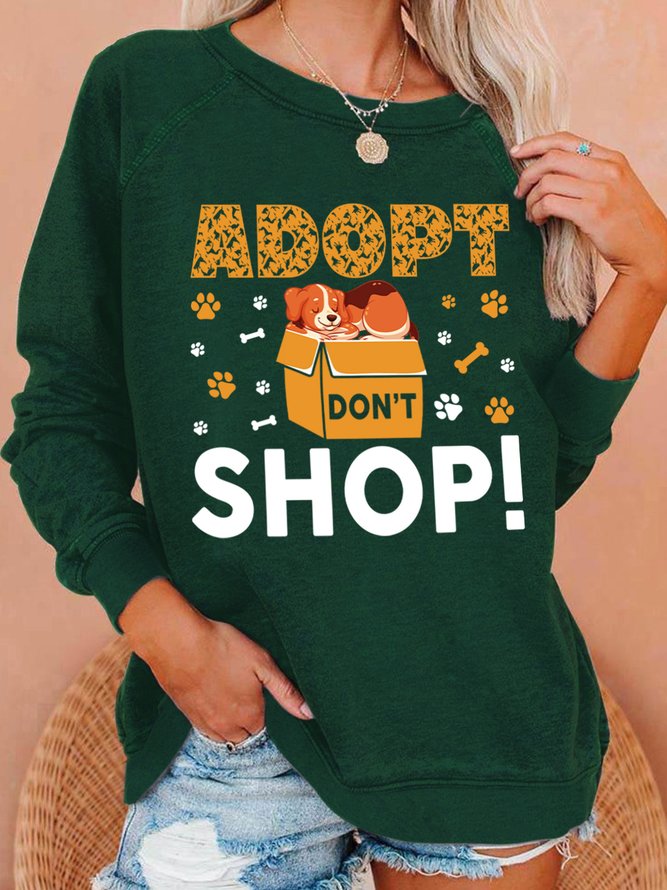 Lilicloth X Manikvskhan Dog Lovers Adopt Dont Shop Womens Sweatshirt