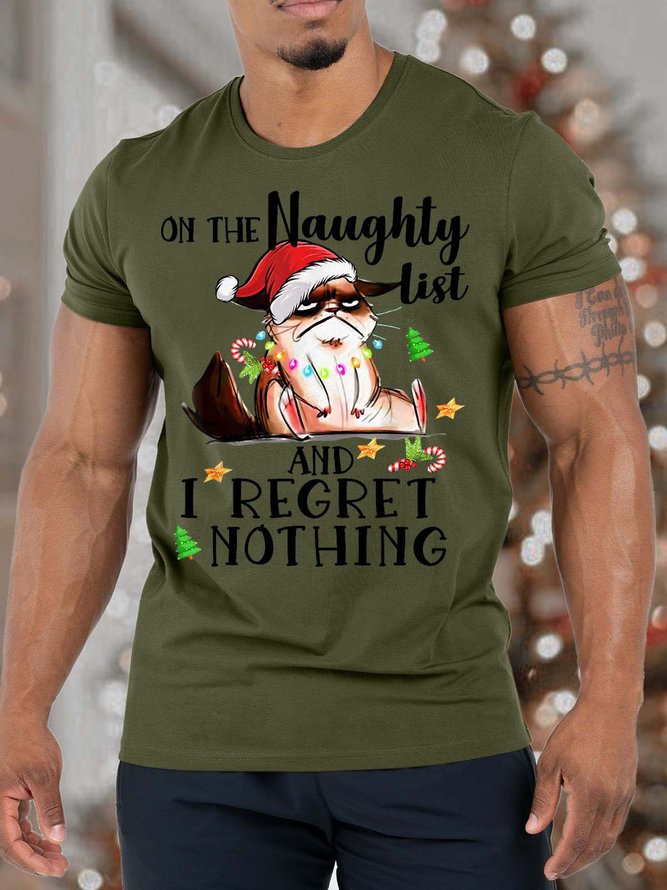 Men’s On The Naughty List And I Regret Nothing Casual Fit T-Shirt