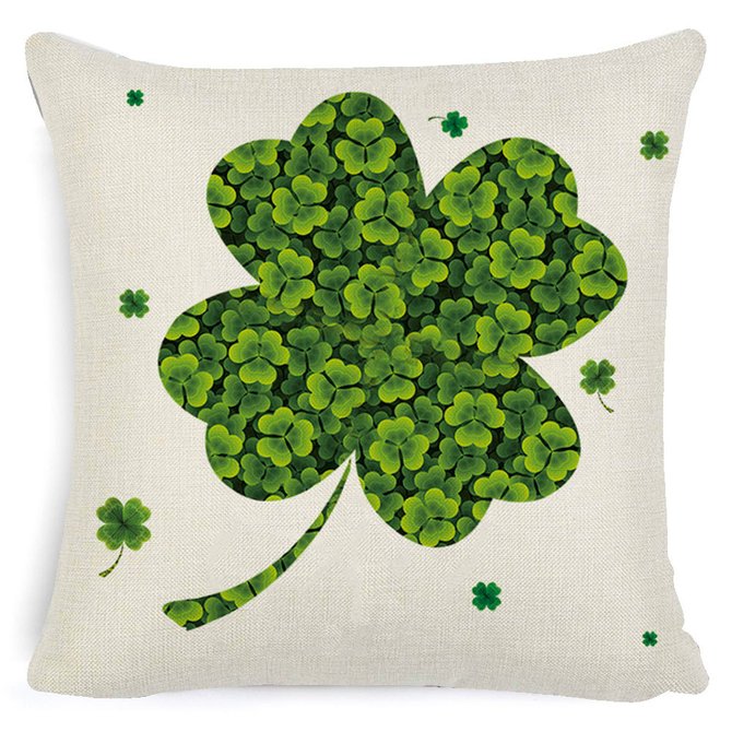 18*18 St Patricks Day Pillow Covers Decorations For Home Shamrock Lucky Charm St Patricks Decorative Throw Pillows Farmhouse