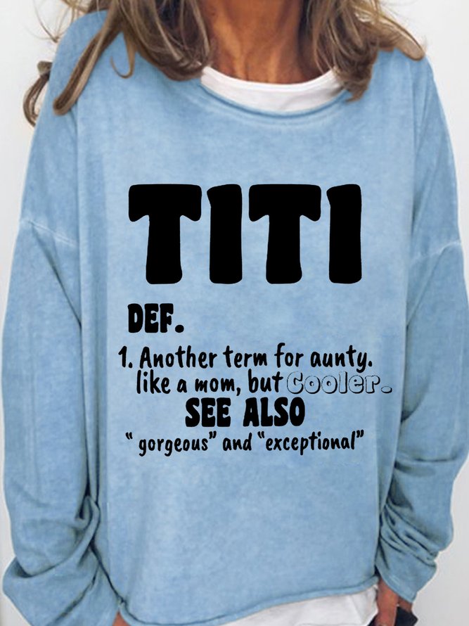 Auntie Sweatshirt Aunt Gifts Titi Definition Womens Sweatshirt