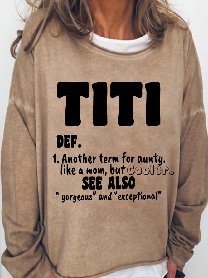 Auntie Sweatshirt Aunt Gifts Titi Definition Womens Sweatshirt
