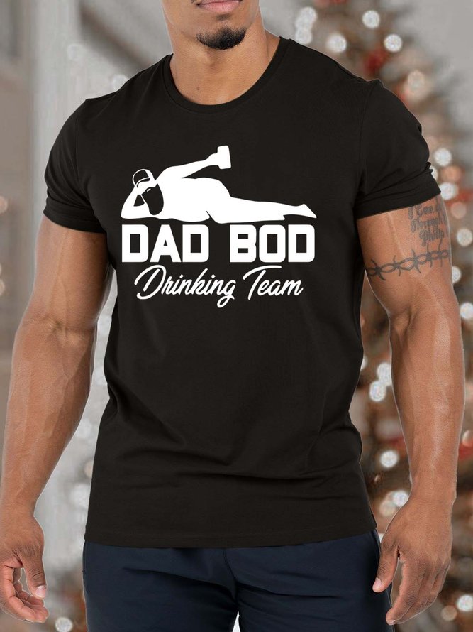 Men’s Dad Bod Drinking Team Fit Casual T-Shirt
