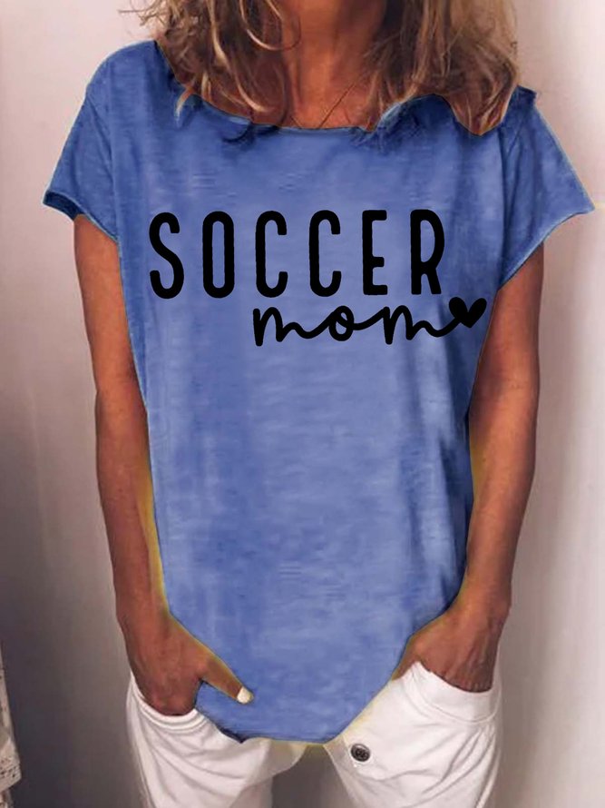 Women's Soccer Mom Casual Cotton-Blend T-Shirt