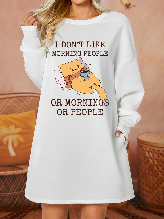 Lilicloth X Manikvskhan I Dont Like Morning People Womens Sweatshirt Dress