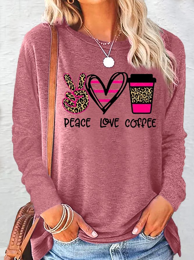 Women's Peace Love Coffee Casual Top
