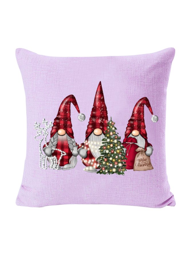 18*18 Christmas Gnome Backrest Cushion Pillow Covers Decorations For Home